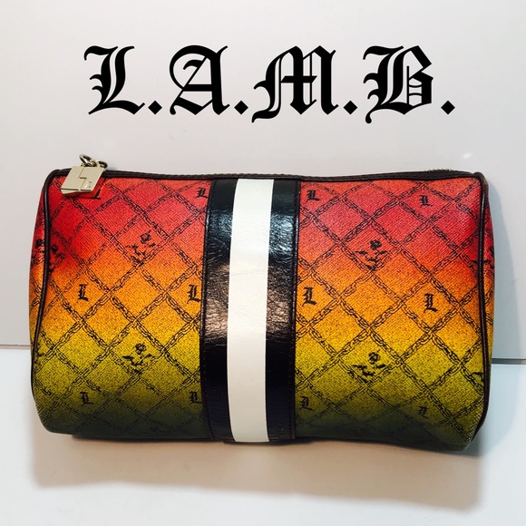 L.A.M.B. Handbags - L.A.M.B. Ombré Rasta Clutch/Cosmetic Case❤️💛💚